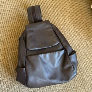 Derek Alexander Navajo Leather Brown Leather Backpack Slingbag